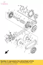 Aquí puede pedir leva de Yamaha , con el número de pieza 5RU176231000: