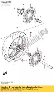 suzuki 5473135F10 espaçador, cubo fr b - Lado inferior