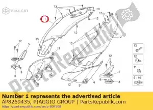 Piaggio Group AP8269435 pannello laterale rh. nero - Il fondo