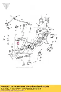 triumph T2026127 freio de pedal de borracha - Lado inferior