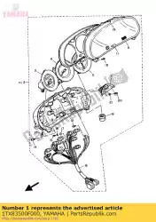 Aqui você pode pedir o conjunto do velocímetro em Yamaha , com o número da peça 1TX83500F000: