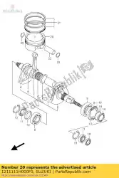 Ici, vous pouvez commander le piston auprès de Suzuki , avec le numéro de pièce 1211111H000F0: