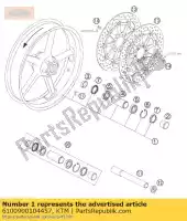 6100900104457, KTM, voorwiel cpl. grijs ktm super duke supermoto 950 990 2005 2006, Nieuw