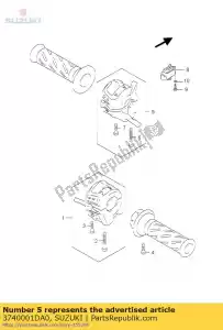 Suzuki 3740001DA0 switch assy, ??han - Lado inferior