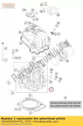Aqui você pode pedir o cabeça de cilindro cpl. Em KTM , com o número da peça 7603602004452: