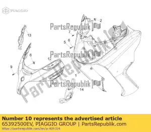 Piaggio Group 65392500EV borda frontal - Lado inferior