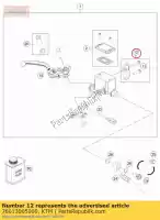 76013005000, KTM, clamp cpl. husqvarna ktm  adventure duke enduro smc super adventure super duke 690 701 1050 1090 1190 1290 2012 2013 2014 2015 2016 2017 2018 2019 2020 2021, New