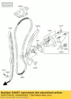 92057S016, Kawasaki, ketting, nokkenasaandrijving kawasaki kfx400 400 , Nieuw