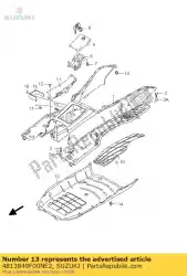 Ici, vous pouvez commander le bouclier de jambe avant auprès de Suzuki , avec le numéro de pièce 4813849F00NE2: