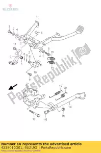 Suzuki 4228010G01 colchete, centro - Lado inferior