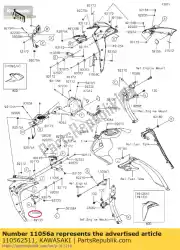 Ici, vous pouvez commander le support, carénage, lh, lwr auprès de Kawasaki , avec le numéro de pièce 110562511: