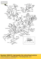 Here you can order the cowling-assy,side,lh, from Kawasaki, with part number 550275020T3: