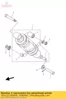 1M1222160000, Yamaha, struik, achterkussen yamaha tw 125 200 1989 1999 2000 2001 2002 2003 2004, Nieuw