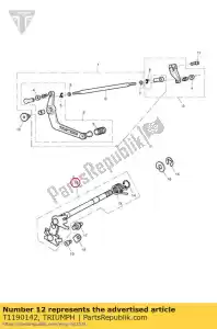 triumph T1190142 conjunto de mecanismo de mudança de marcha - Lado inferior