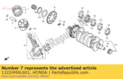 Ici, vous pouvez commander le portant un, bielle auprès de Honda , avec le numéro de pièce 13224MAL601: