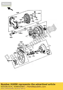 kawasaki 920581014 cadena articulada ke100-b1 - Lado inferior