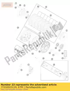 ktm 77332023129 primaire versnelling - Onderkant