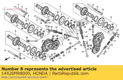 Here you can order the gear train comp., from Honda, with part number 14420MR8000: