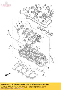 yamaha 2CR111940000 joint, couvercle de culasse 2 - La partie au fond