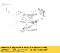 1B004443, Piaggio Group, hintere abdeckung vespa vespa zapm80100, zapm80101, zapma7100 zapm80101 zapm808g, zapm80200, zapm8020, zapma7200, zapma78g zapma720 zapma78g,  zapmd710 zapmd7200,  946 125 150 946 2013 2014 2015 2016 2017 2018 2019 2020 2021 2022, Nowy