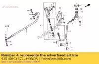 43510KCY671, Honda, cilinder onderstel, rr. b honda xr  r xr400r 400 , Nieuw