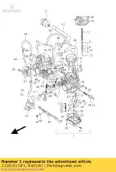 Aqui você pode pedir o carburador assy em Suzuki , com o número da peça 1320101DF1: