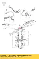 Here you can order the clamp, handlebar, upper from Triumph, with part number T2046305: