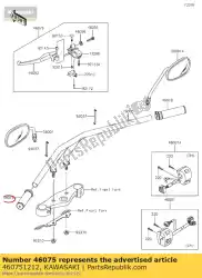 Qui puoi ordinare grip, lh vn1600-a1 da Kawasaki , con numero parte 460751212: