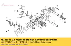 Ici, vous pouvez commander le pivot, tambour de décalage auprès de Honda , avec le numéro de pièce 90022HP1670: