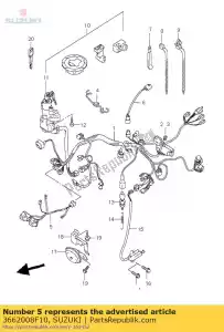 Suzuki 3662008F10 harness,wiring - Bottom side