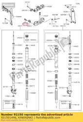 Ici, vous pouvez commander le boulon, 10x40 auprès de Kawasaki , avec le numéro de pièce 921501446: