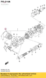 Suzuki 2493548810 jeu de cales, sec dr - La partie au fond