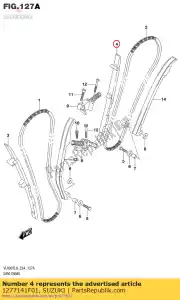 suzuki 1277141F01 guia, corrente de came traseira - Lado inferior