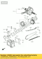 13008Y005, Kawasaki, piston-set-ring sc125agf kawasaki j 125 2016, Nouveau