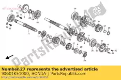 Qui puoi ordinare anello di sicurezza, 22mm da Honda , con numero parte 90601KE1000: