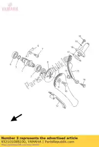 yamaha 93210108B100 joint torique - La partie au fond