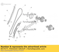 Aprilia 857477, Bushing, OEM: Aprilia 857477