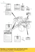 6833203GE0, Suzuki, label,tire info suzuki lt a700x kingquad 4x4 a450x limited a750x axi 700 450 750 , New