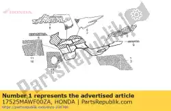 Tutaj możesz zamówić pasek, r f * typ5 * od Honda , z numerem części 17525MAWF00ZA: