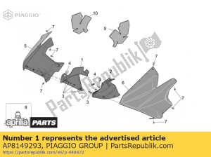 aprilia AP8149293 air duct rh - Onderkant