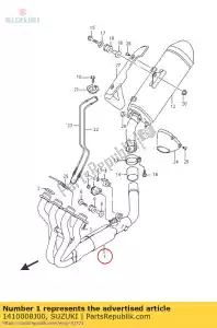 suzuki 1410008J00 comp de escape - Lado inferior