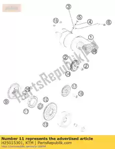 ktm H25015301 mecanismo de embrague de rueda libre 97 - Lado inferior