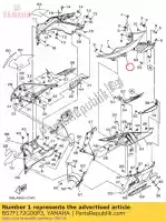 BS7F172G00P3, Yamaha, panneau 3 yamaha  300 320 2020 2021, Nouveau