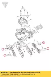 Ici, vous pouvez commander le bouchon à vis / hd m8 x 25 argent auprès de Triumph , avec le numéro de pièce T3051097: