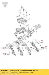 triumph T3051097 bouchon à vis / hd m8 x 25 argent - La partie au fond