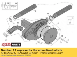 Aprilia AP8220574, Carburateur-luchtkast slang, OEM: Aprilia AP8220574