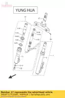 5WWF31703000, Yamaha, forcella anteriore cilindro comp yamaha cw 50 2011 2013 2014 2015 2016, Nuovo