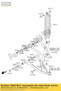 kawasaki 39007S010514 arm-susp, s.silver ksf400-a1 - Dół