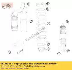 Ici, vous pouvez commander le ressort 120-215 (59) d = 13 blanc auprès de KTM , avec le numéro de pièce 91010171S: