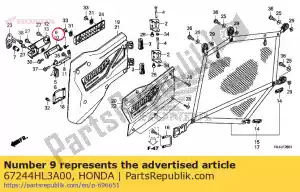 honda 67244HL3A00 handle r door - Bottom side